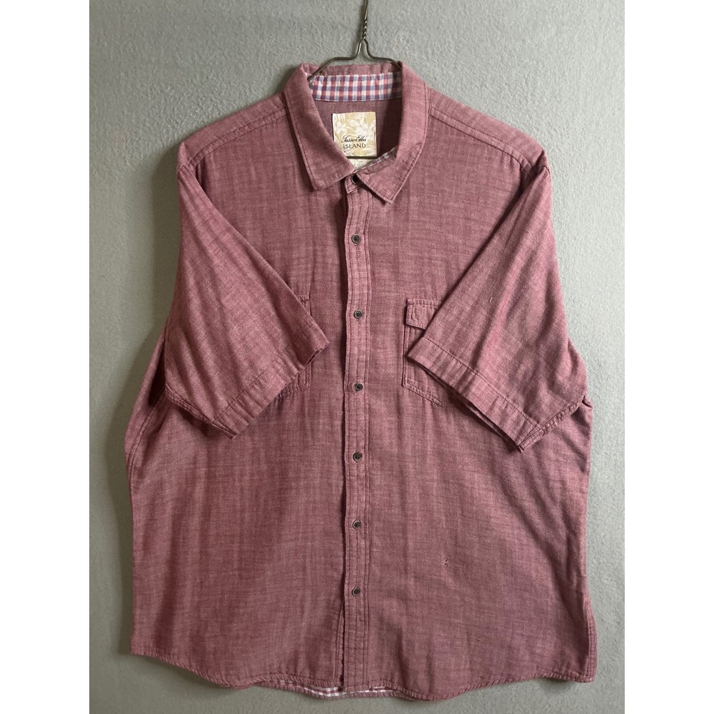 Tasso Elba Island Button Up Men's XXL Casual Shirt Short Sleeve